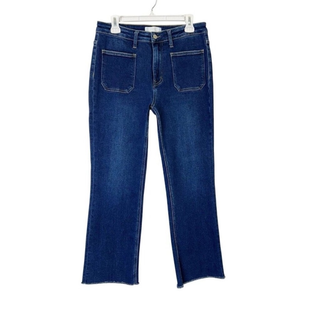 Vervet High Rise Kick Flare Jeans Womens Size 30 Dark Wash Ankle